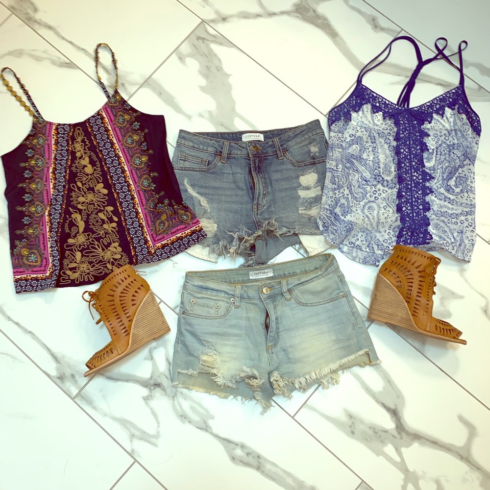 Embroidered tank tops